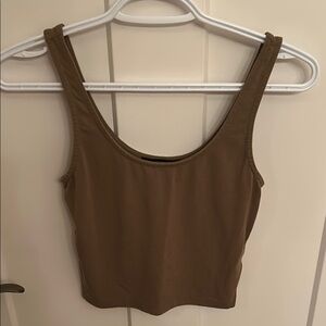 Forever 21 Brown Sleeveless Crop Tank